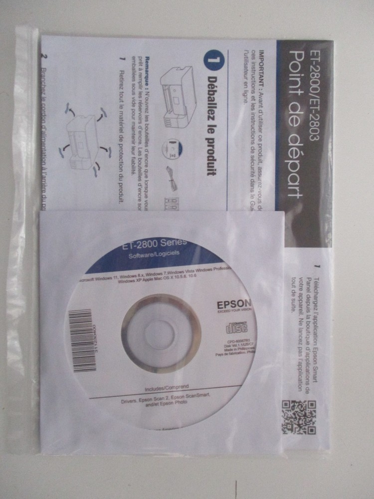 Setup CD Software  for EPSON Series ET 2800  ET 2803 Software