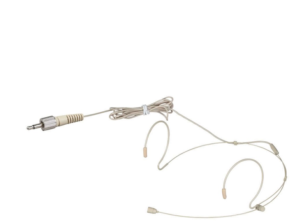 Double Earhook Headset Microphone with Screw Lock Connector for Sennheiser 3.5mm