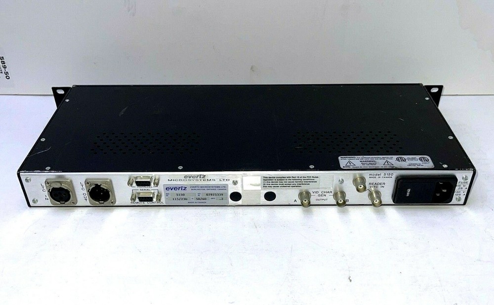 Evertz 5150 After Burner Time Code Device Fast Free Shipping