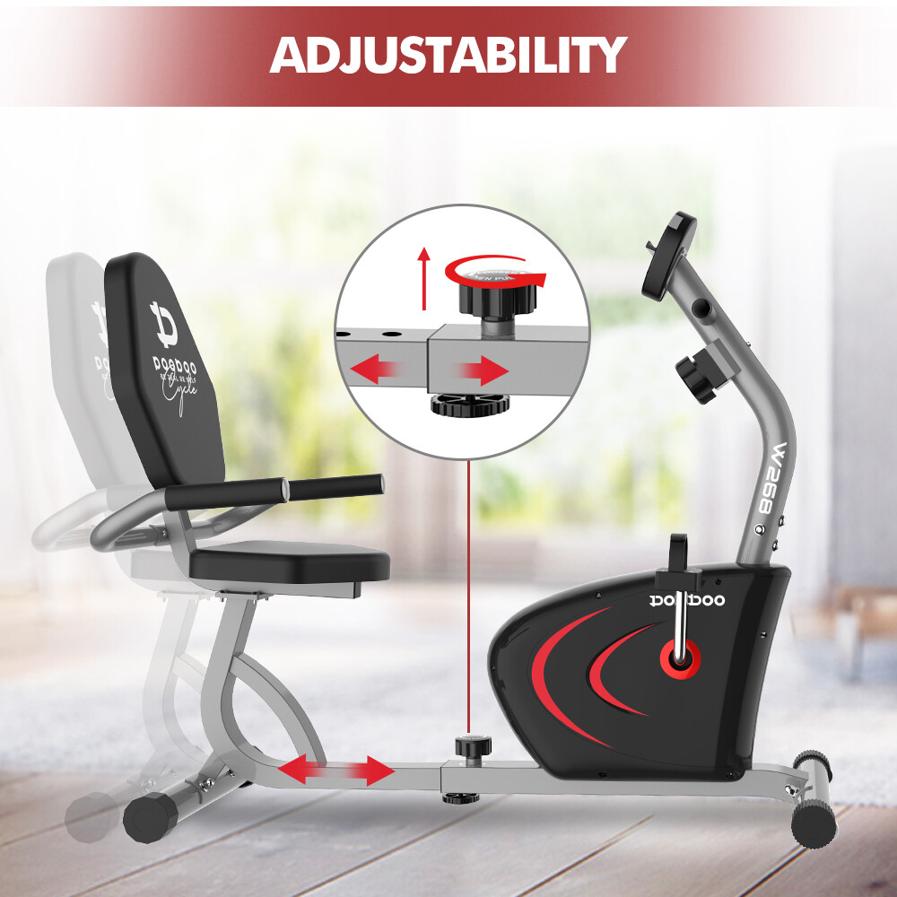 Recumbent Exercise Bike Fitness Stationary Bicycle Cardio Workout Indoor Cycling