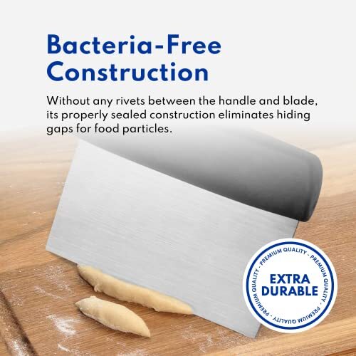 36091 Plastic Handle Dough Scraper, 6 by 3-Inch, Black