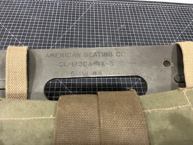 5-24-44 Dated 2nd Pattern Pack Board with Straps, American Seating