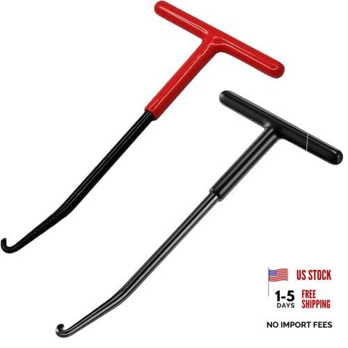 Exhaust Spring Puller Tool Motorcycle Exhaust Spring Hooks, T Shaped red +black
