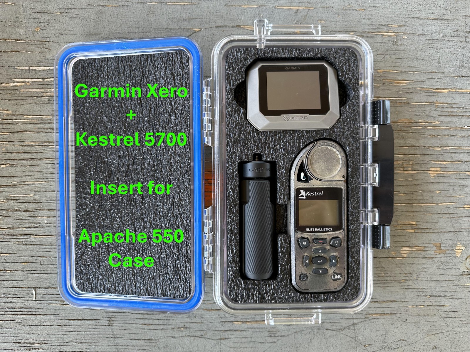 Apache 550 - Garmin Xero C1/C2 + Kestrel 5700 - Case Insert
