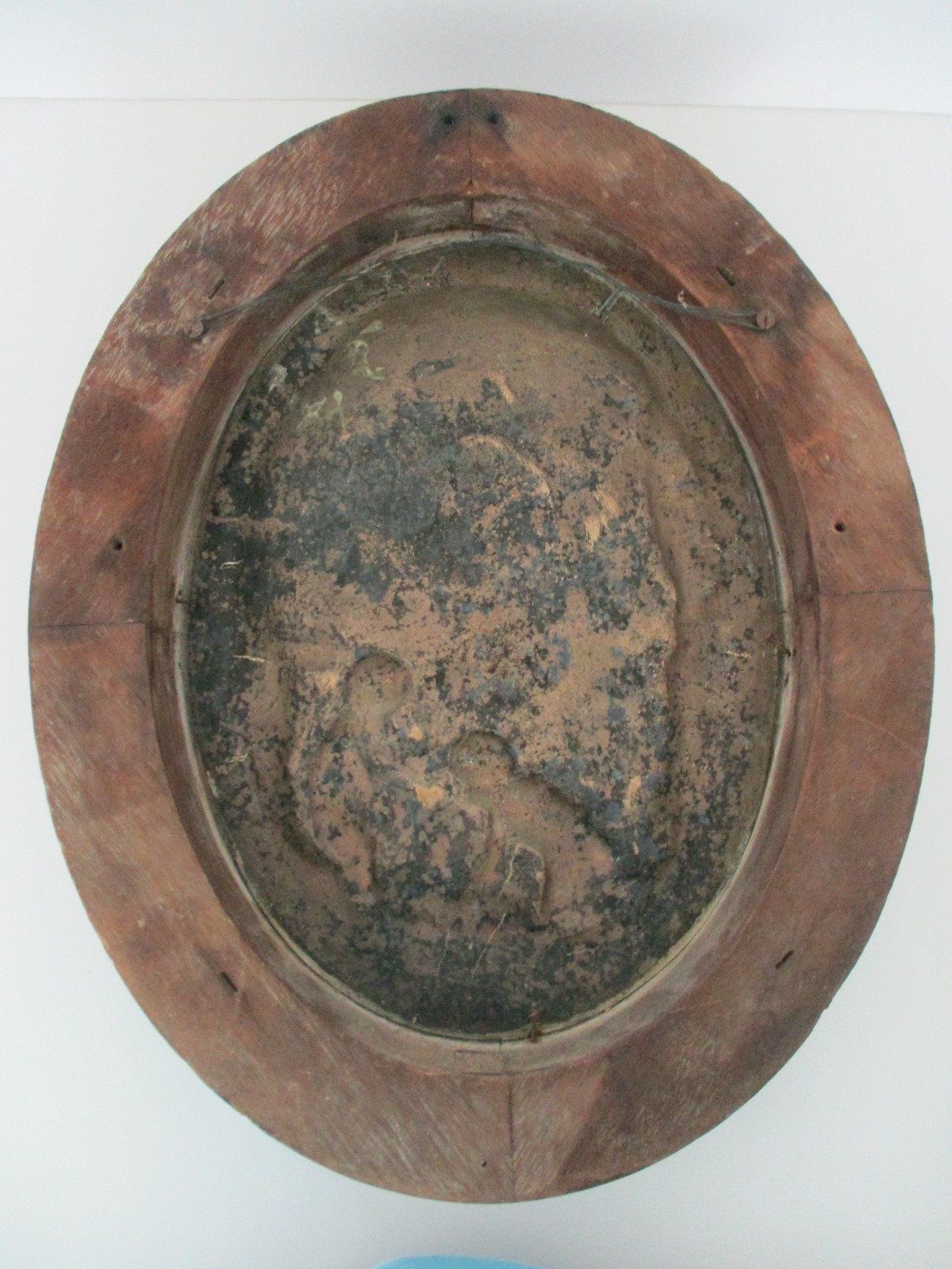 Antique, late 19th C, Neoclassical Patinated Bronze Bas Relief Plaques, Winter