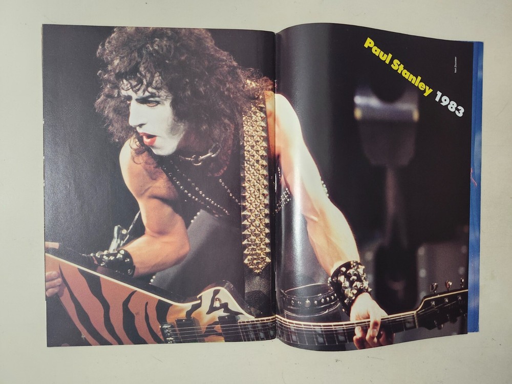 RARE KISS Guitarists Vintage 1989 Magazine Giant POSTER Ace Vinnie Bruce St John