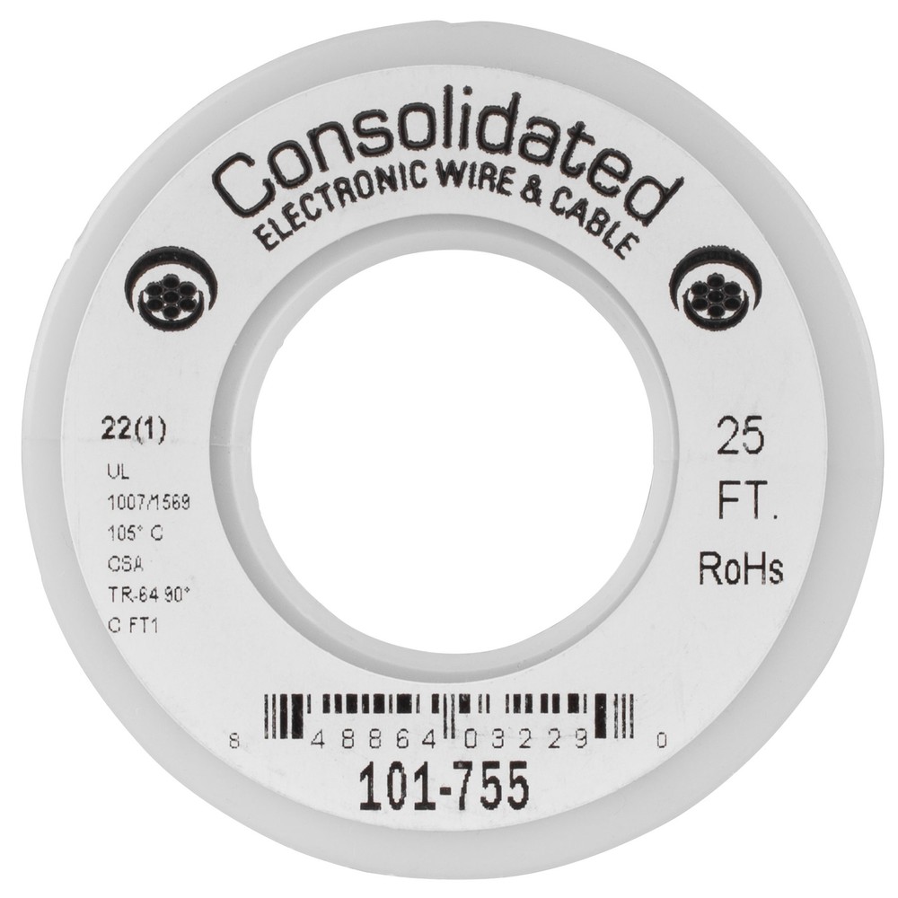 Consolidated 22 AWG Black Solid Hook-Up Wire 25 ft.