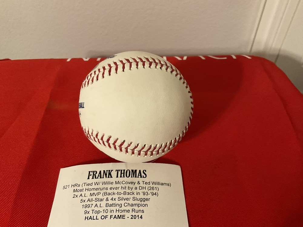 FRANK THOMAS SNOW WHITE SIGNED OML BASEBALL WITH #35 TRISTAR AUTHENTICATION