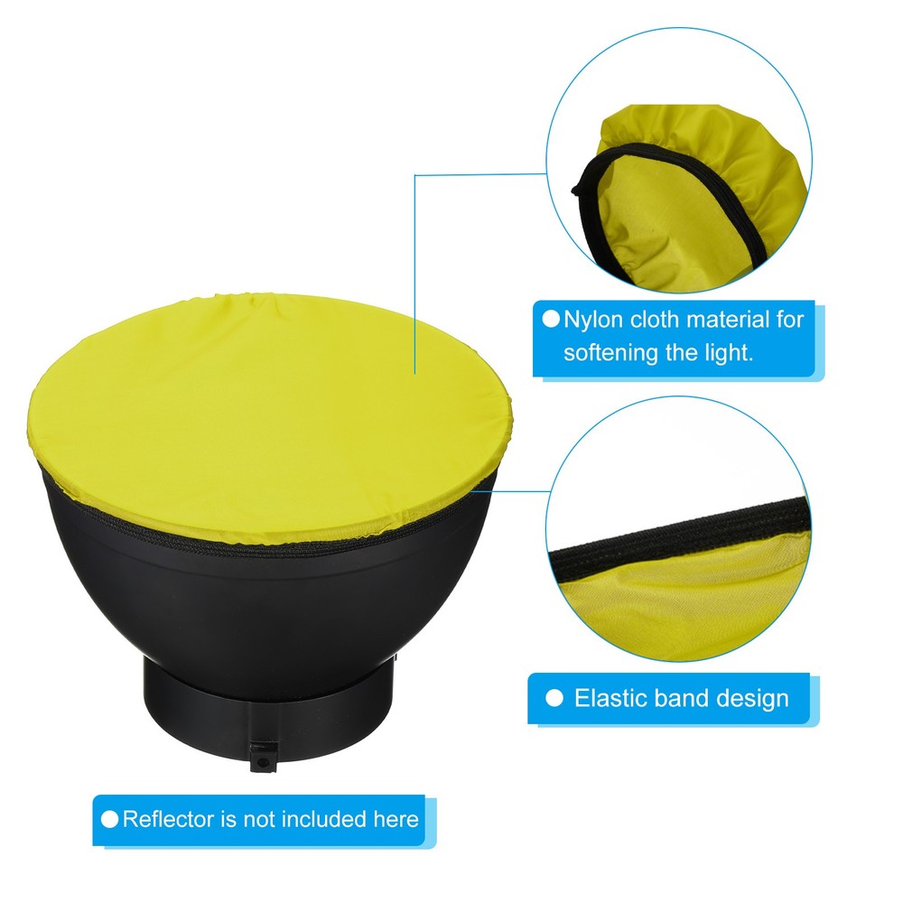 7" 18cm soft diffuser lamp cover, 4pcs fabric diffuser, yellow