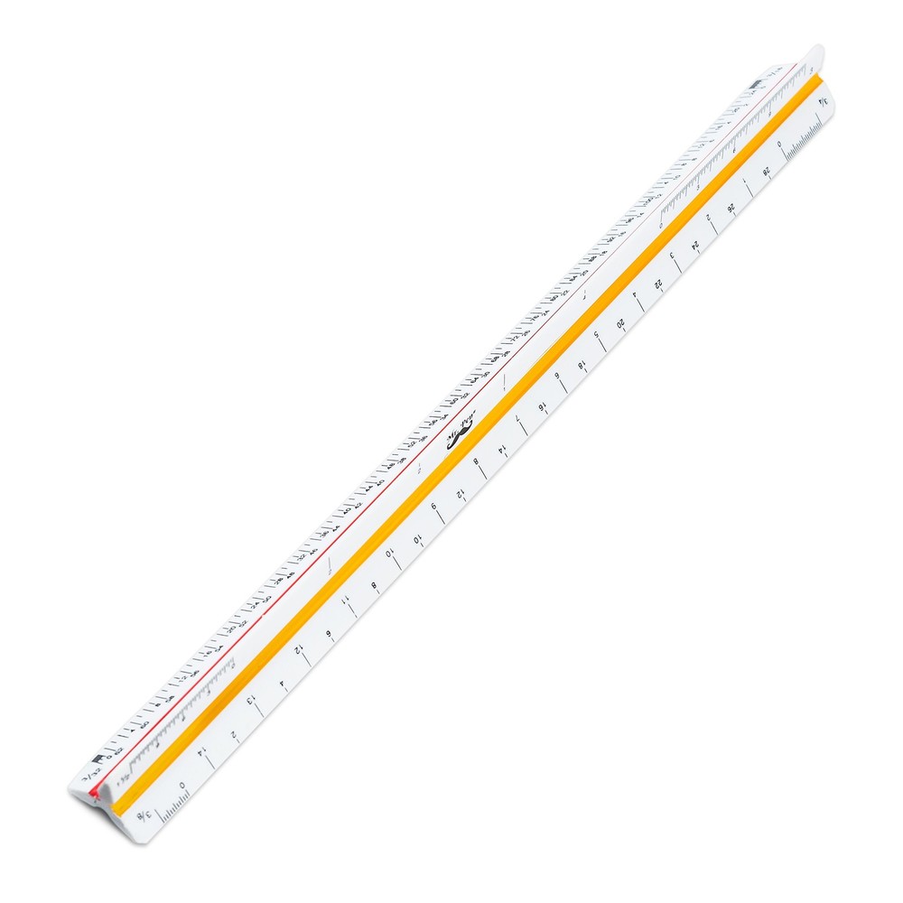 Mr. Pen Architectural Triangular Ruler Set with 12 Inch Clear