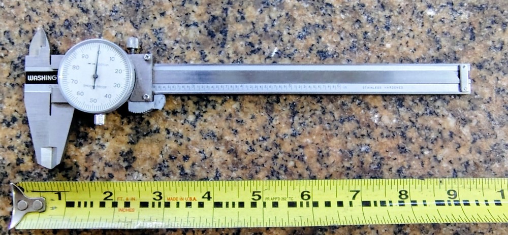 🗽WASHINGTON 6 INCH DIAL CALIPER SMOOTH MOVEMENT