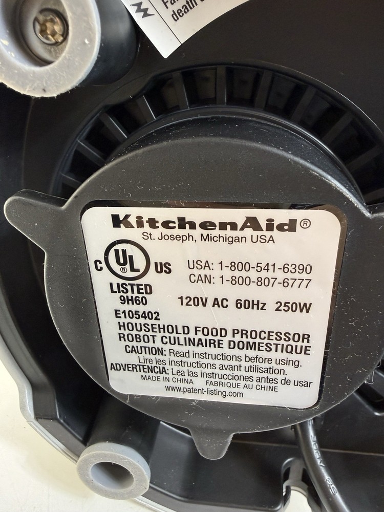 KitchenAid Food Processor Silver Base Motor E105402 Tested Works