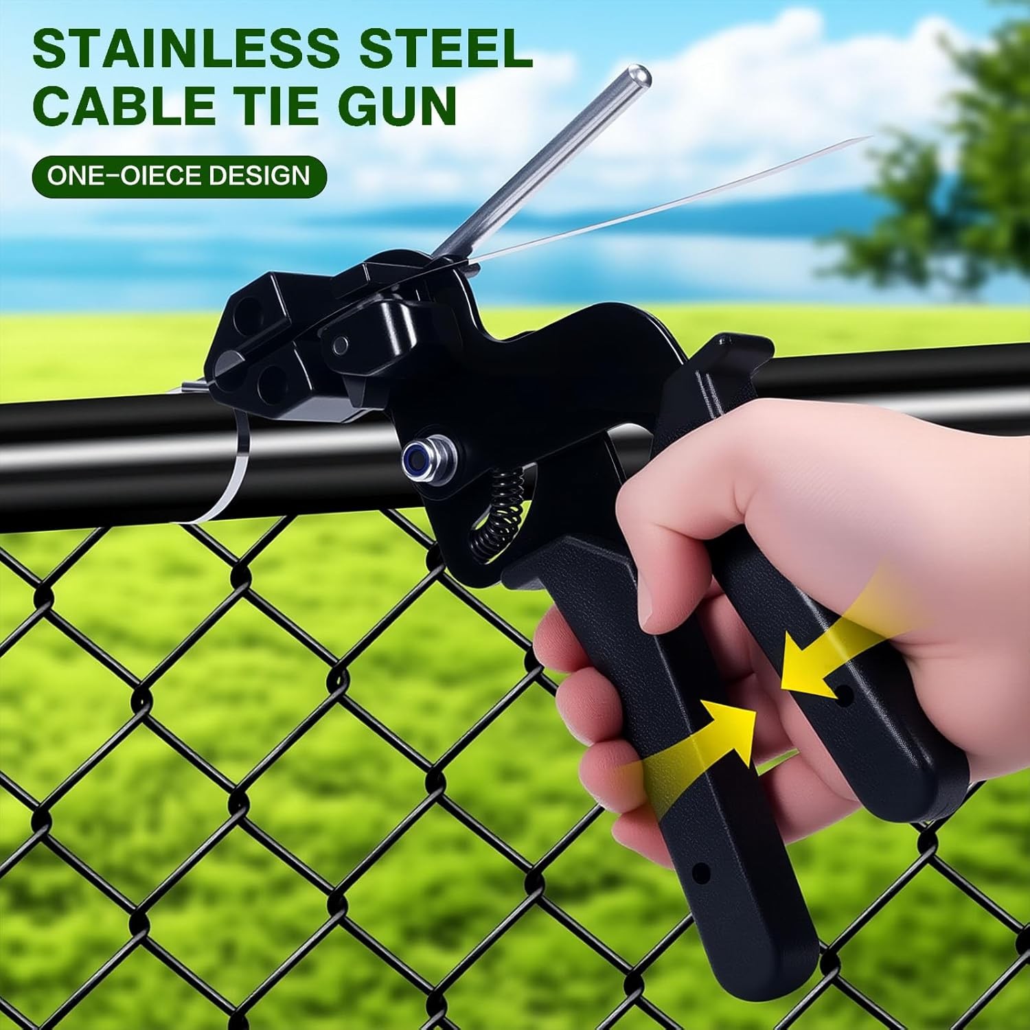 Metal Zip Ties with Stainless Steel Cable Tie Gun, Special Tool For Silver