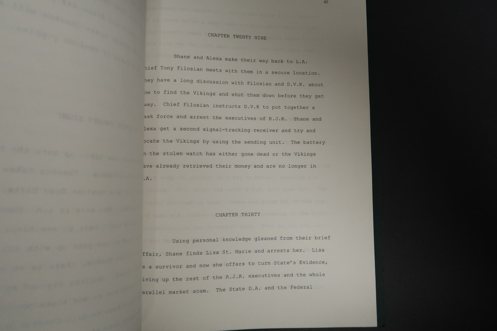 The Viking Funeral Original Book Script Stephen J. Cannell Studios Collection