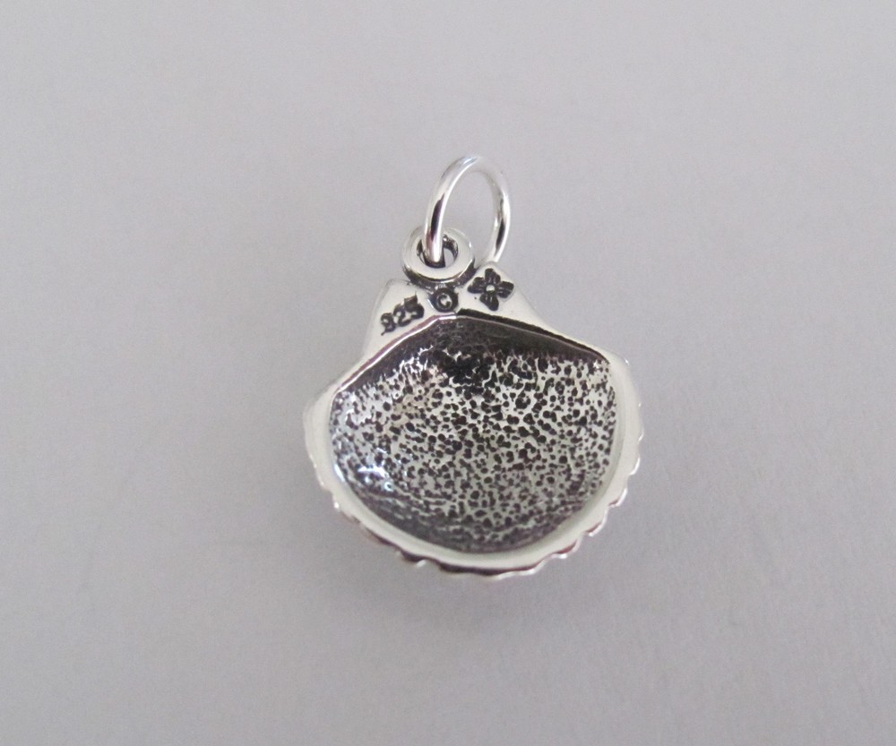 Sterling Silver scallop sea shell charm