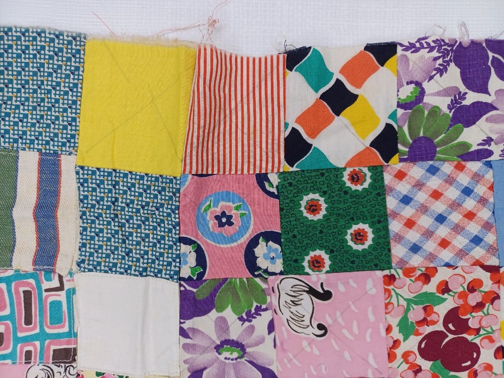 16" X 33" Patchwork Quilt Pillow Vintage Work In Progress