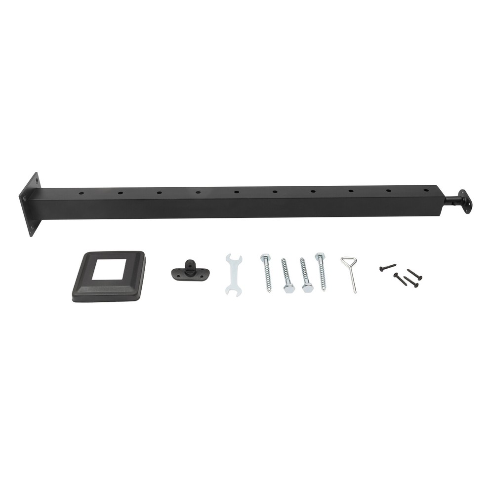 Cable Railing Post Deck Railing Kit 36"x2"x2" Black Post w/ Pre-Drilled Holes