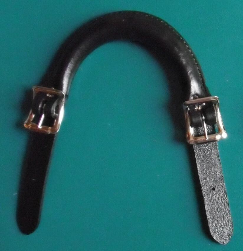 BLACK emergency guitar case handle,  HS leather