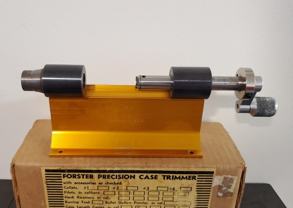 Forster Lanark Case Trimmer w/ Instructions Hardware Tool Accessory Box