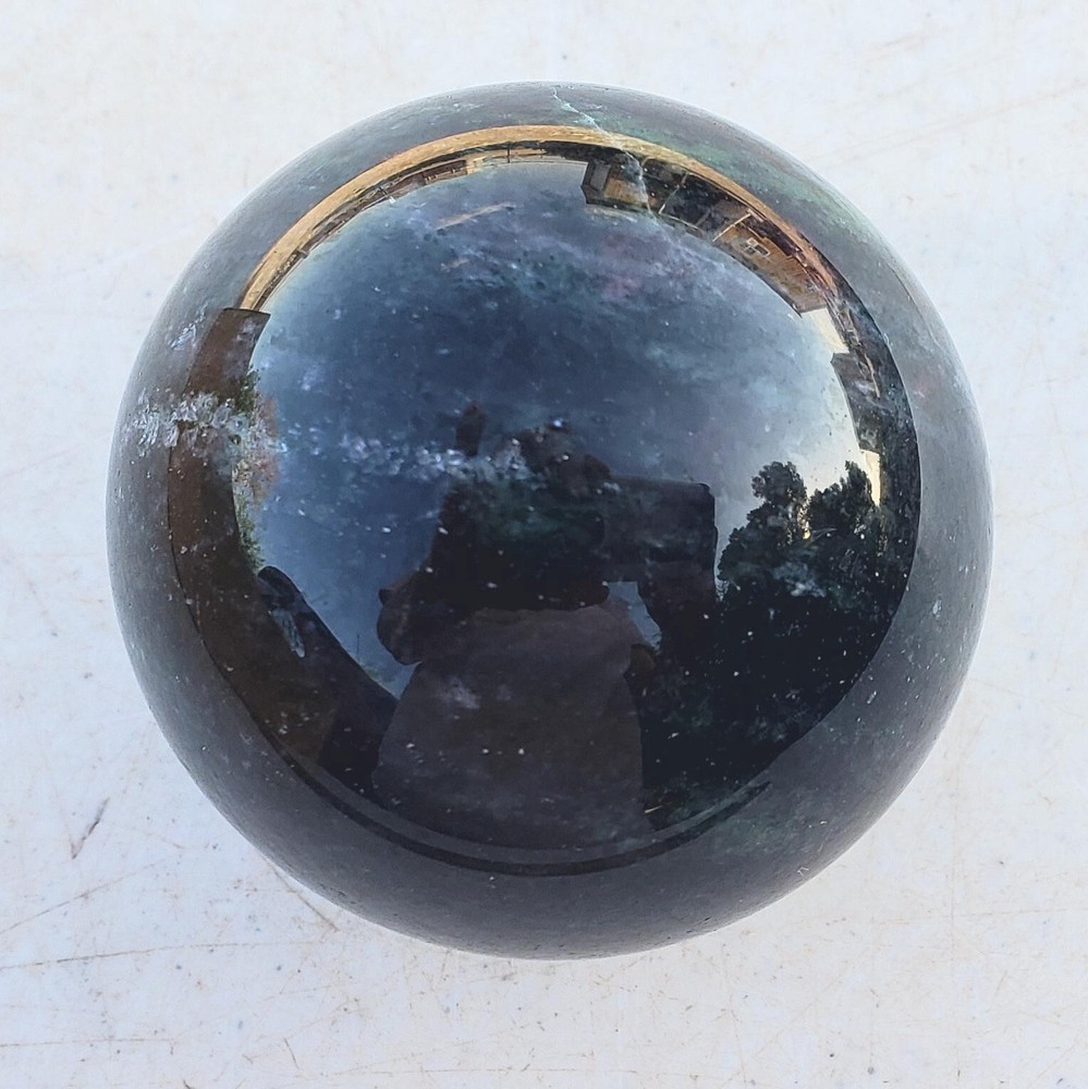 Fluorescent Ruby in Zoisite 64mm Sphere Collection Metaphysical or Decor 5198