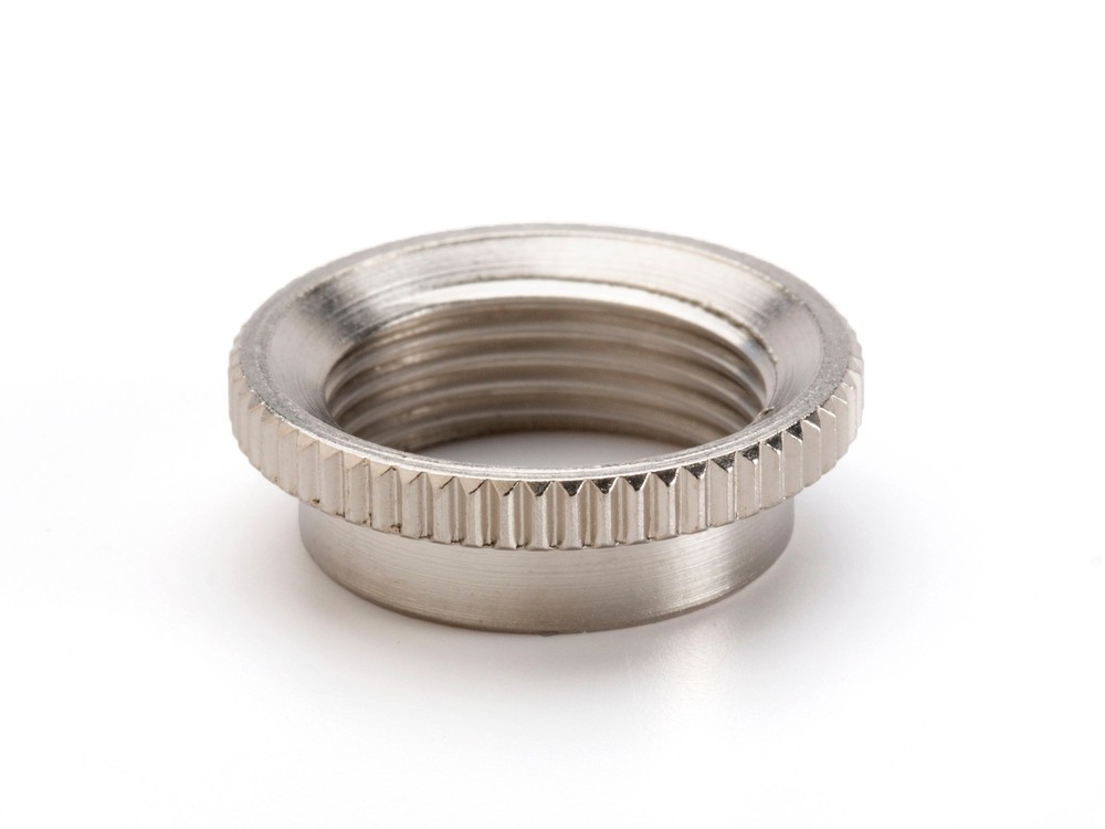 Deep Nut for Switchcraft Switches, Fine Knurl, Nickel