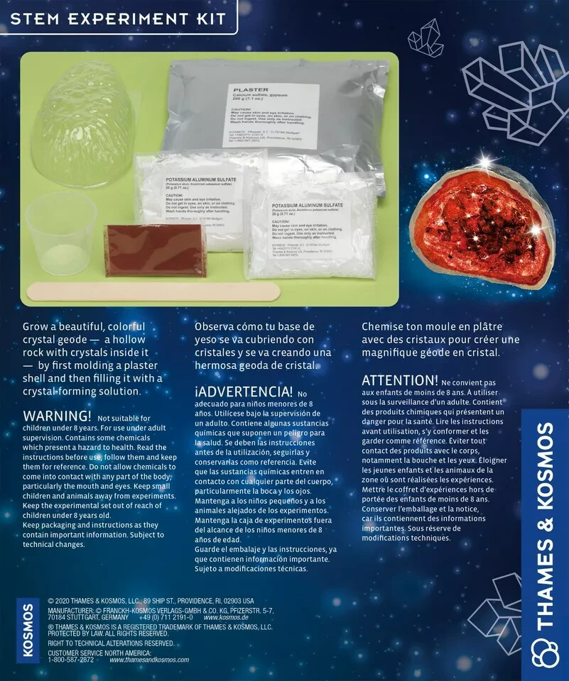 Crystal Geode STEM Experiment Kit Thames & Kosmos 551101