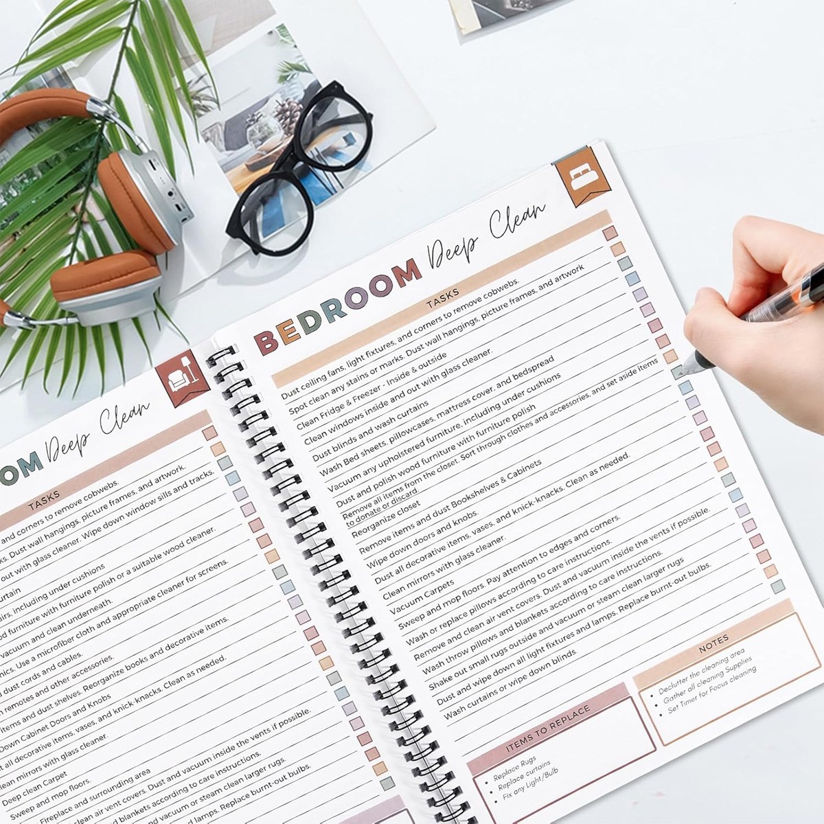 ADHD Cleaning Planner, Cleaning Schedule and Checklist, Undated Daily and Weekly