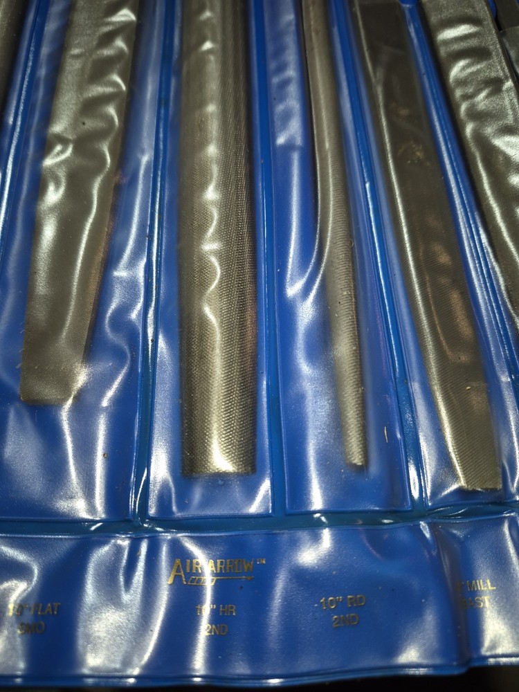 Air Arrow Assorted Files 4"-12" Quantity: 12 With Blue Roll Protective Case USA