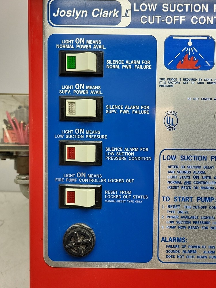 Joslyn Clark 10665LT Low Suction Pressure Cut Off Controller Enclosure Timed