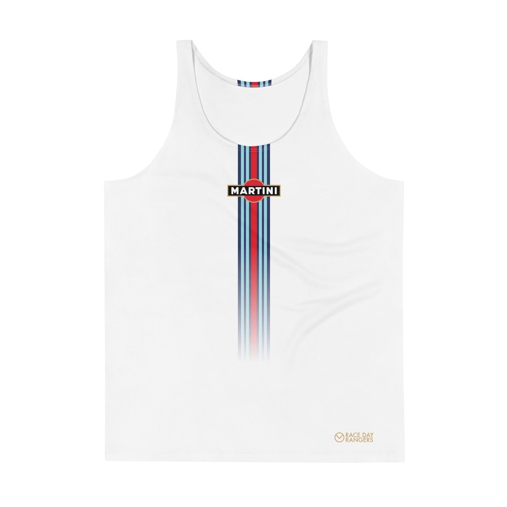 Martini Racing Men's White Performance Running Tank