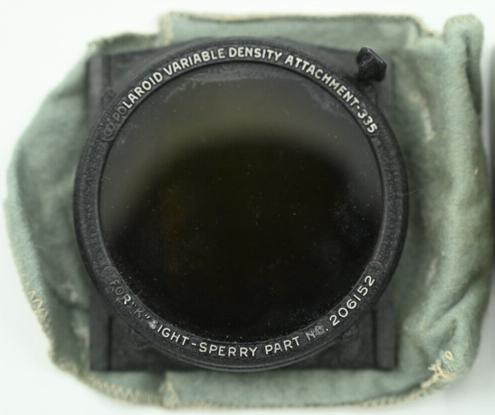 WW2 Polaroid Variable Density Attachment-335 for "K" Sight-Sperry Computing Gun