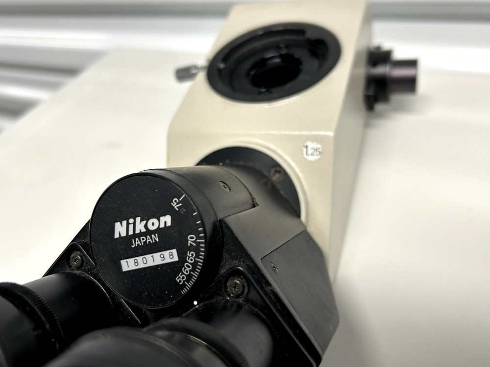 Nikon Microscope Binocular Head with Trinocular Port, Binos - Broken
