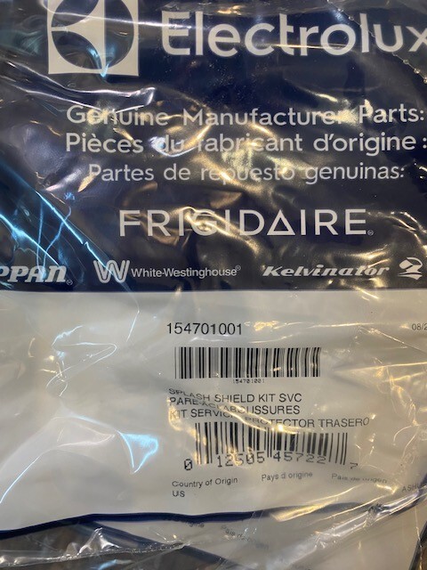 Frigidaire 154701001 Splash Shield Kit (NEW)