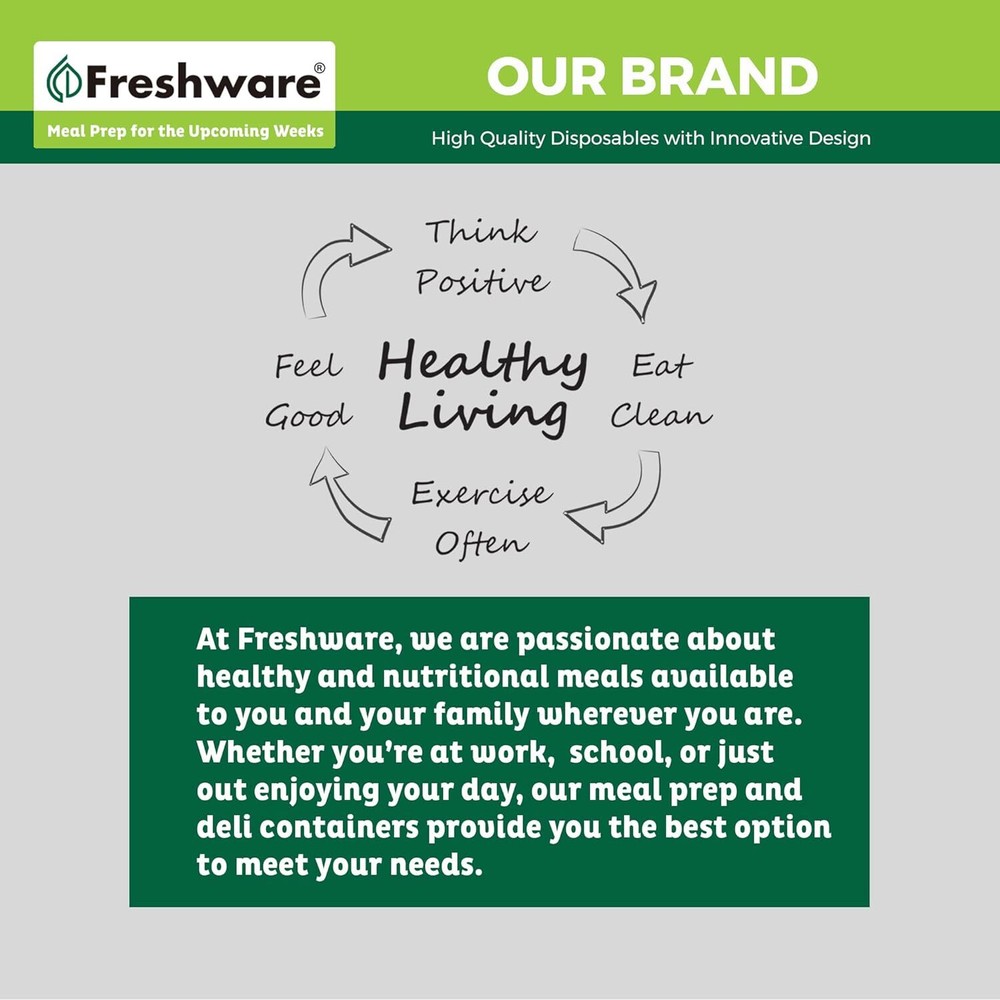 Liquid, Soup, Meal Prep Containers | BPA Free | Stackable | Leak Proof