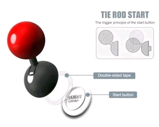 Push Start Button Cover, Cool Pull Down Ball Joystick Engine Start Stop 1pc Red