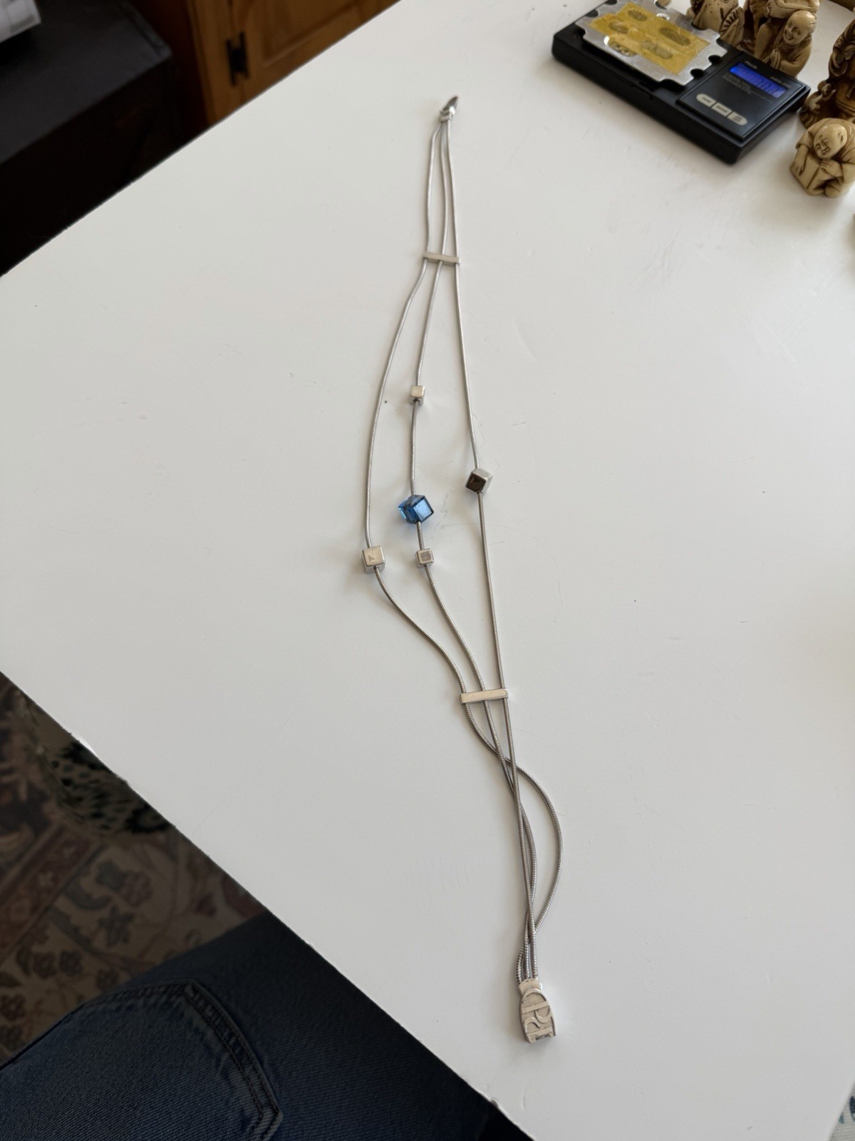 Signed Pedro Duran Spain SOLID REAL Sterling Silver 925 Necklace Geometric