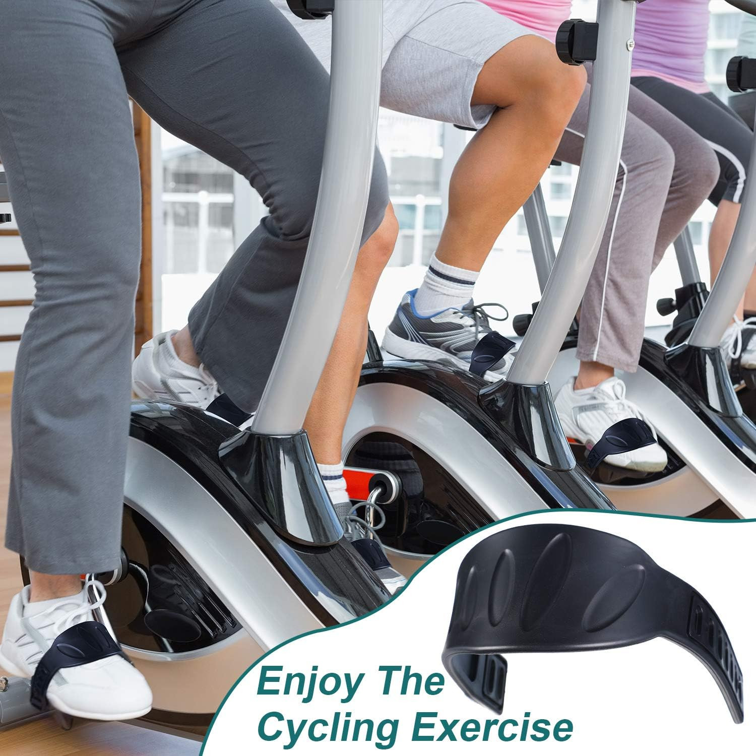 2 Pairs Exercise Bike Pedal Straps Universal Pedal Straps for Exercise Cycle Hom