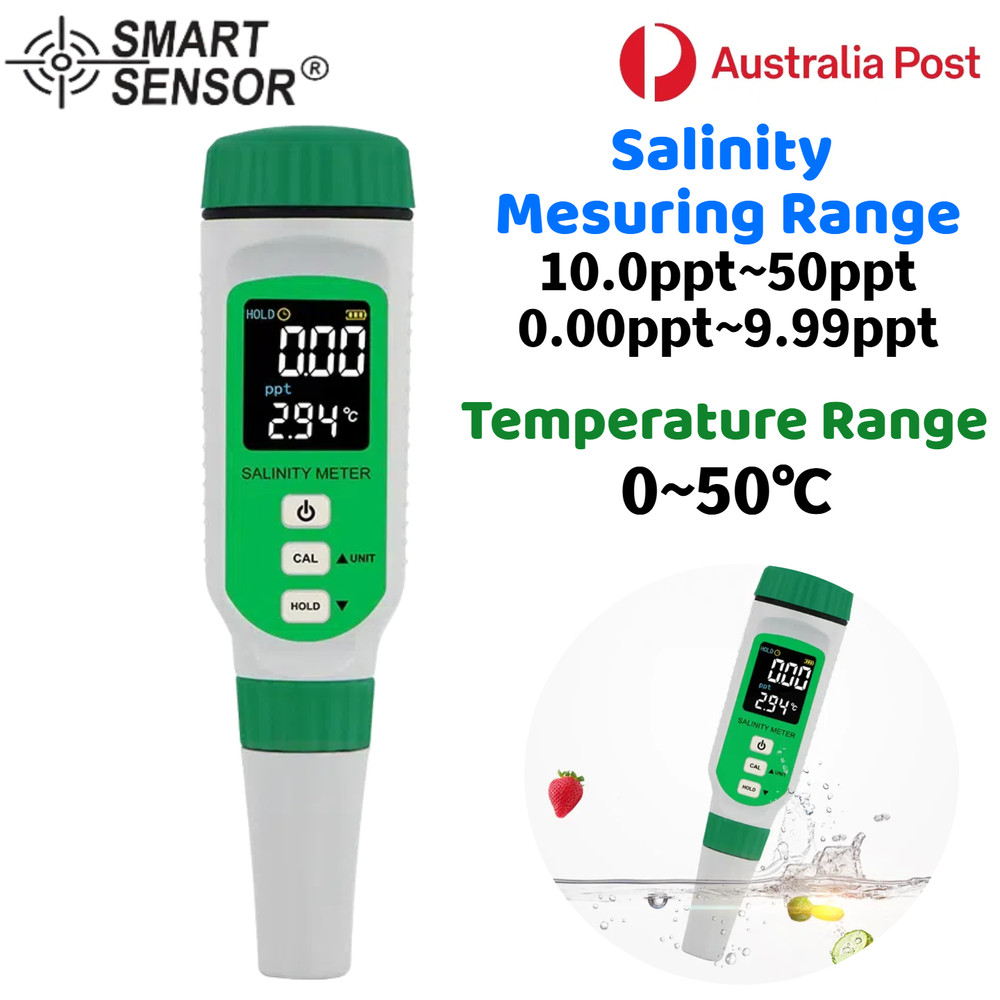 SMART SENSOR Digital Salinity Meter Waterproof Refractometer Pool Aquarium AU