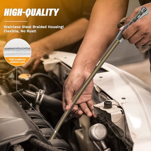 TH700R4 4L60E 4L80E Firewall Mounted Trans FLEXABLE Dipstick Compatible with