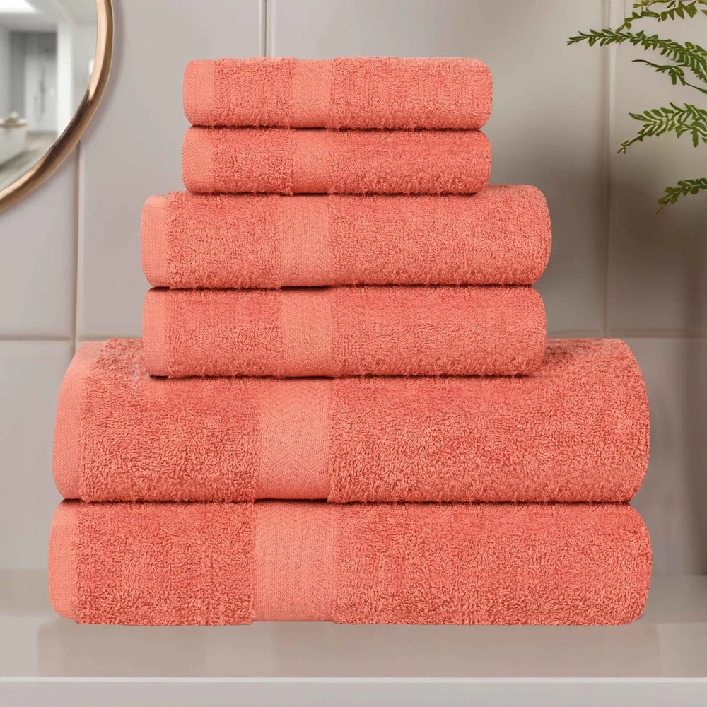 Franklin Cotton Lightweight Quick-Drying 6-Piece Assorted Towel Set