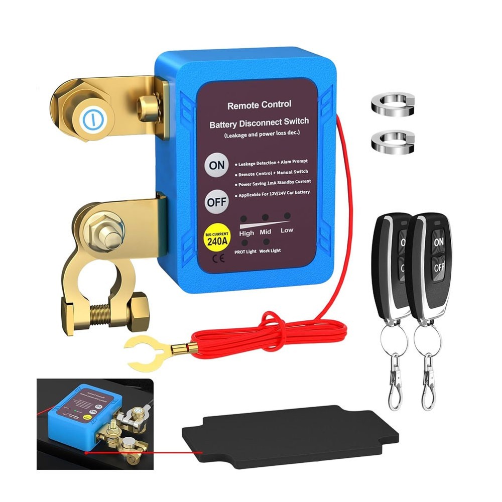 12V Car Remote Battery Disconnect Smart Voltage Kill Switch Automatic Power Off