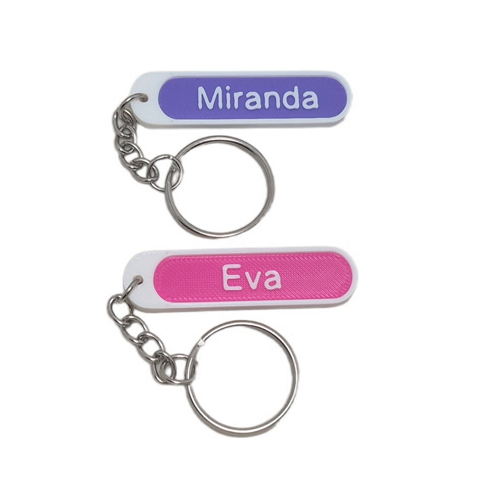 Custom Name 3D Printed Keychain | Personalized Backpack Accessory | Any Color