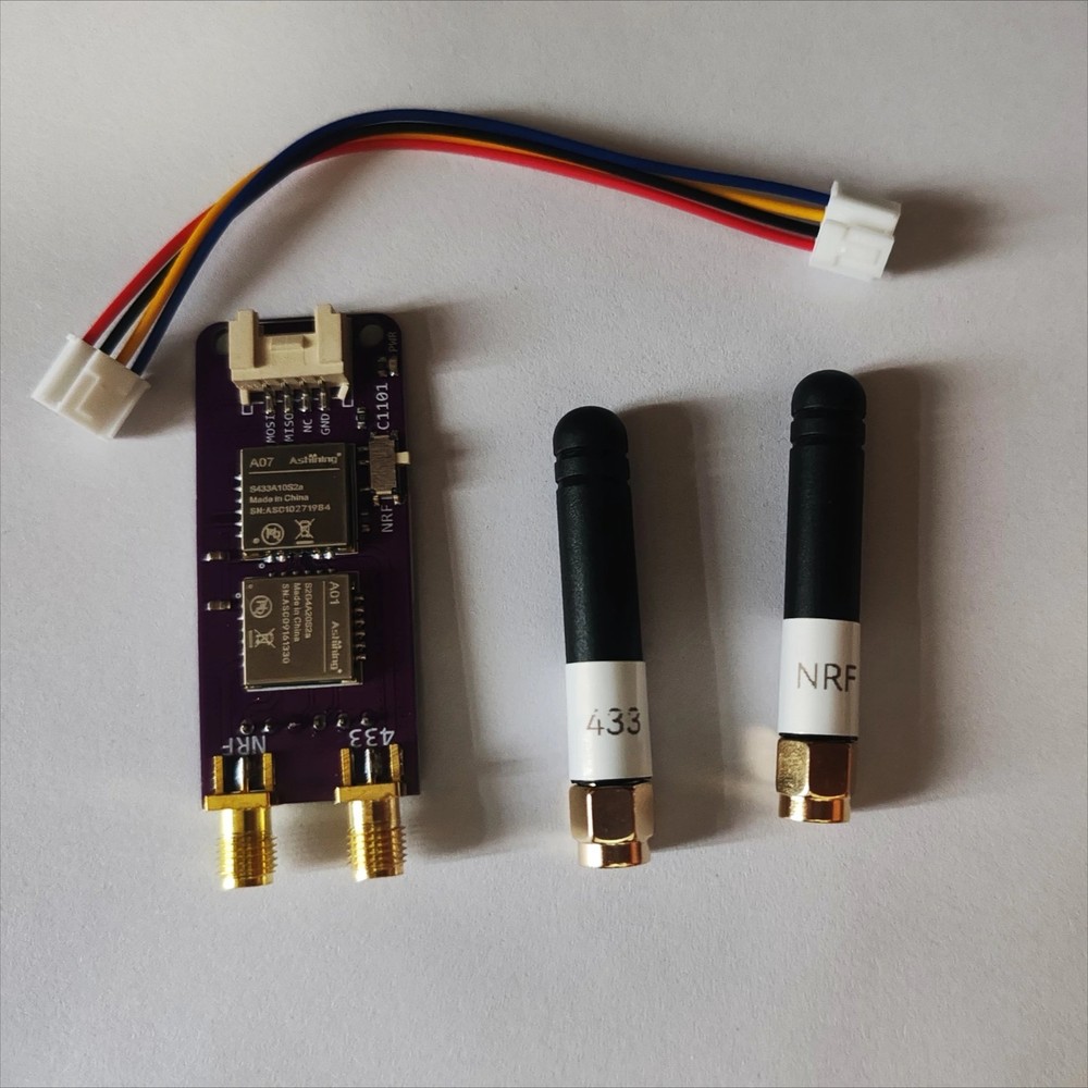 NRF2401 2.4GHz CC1101 433MHz 2-in-1 Module compatible with M5Stack StickCPlus