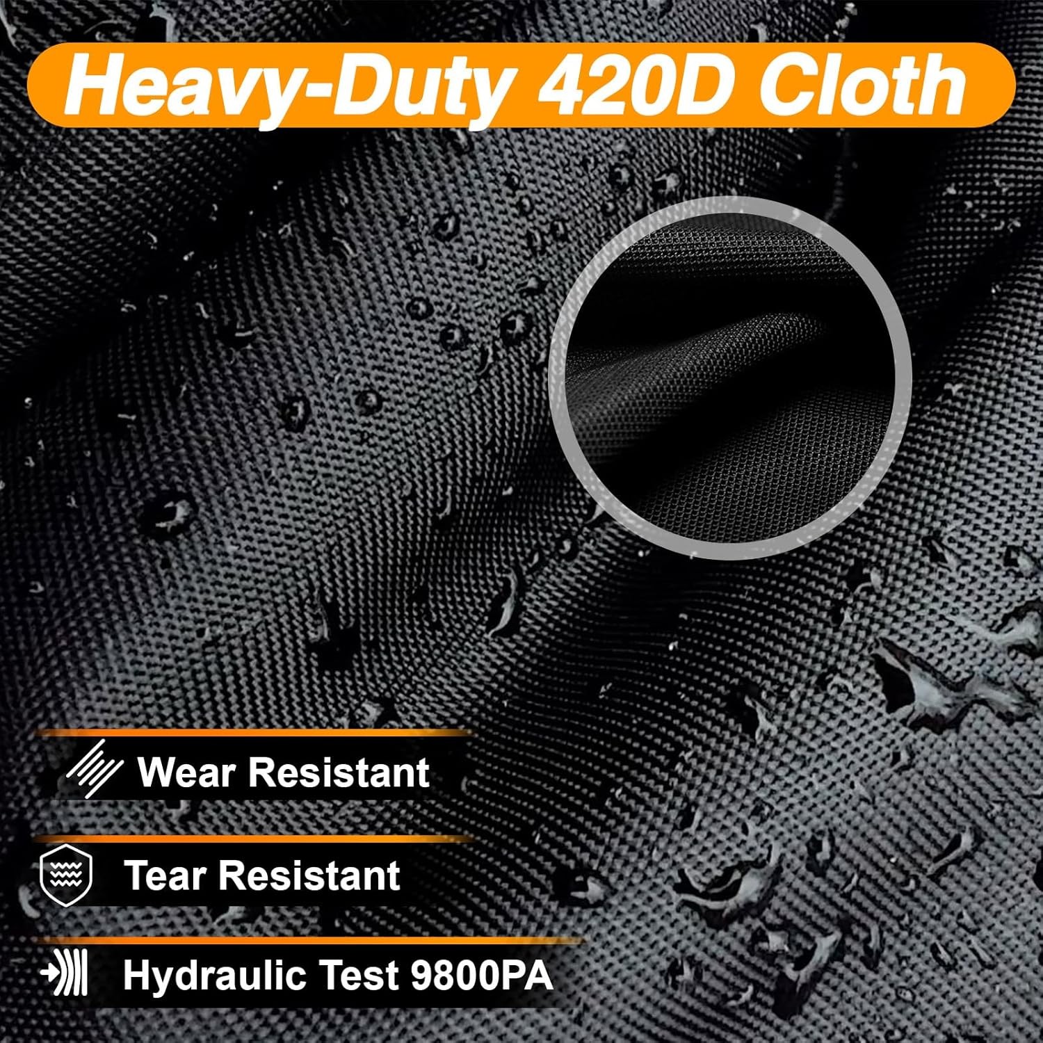 1x Full-Length Outdoor Patio Heater Cover for Spiral Flame LPG Patio Heaters