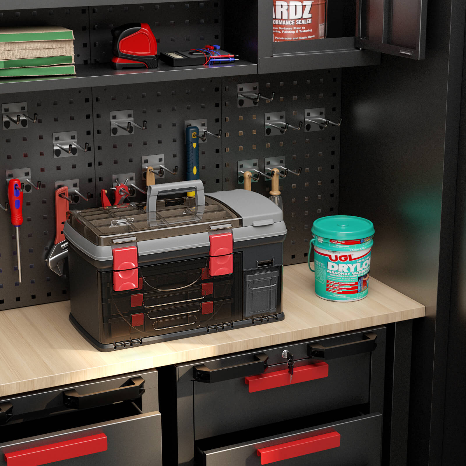 5 Layers Fishing Tackle Box w/ Dividers & Top Storage 3 Removable Utility Boxes