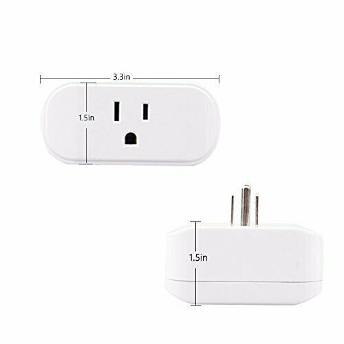 2Pack Smart Plug Wifi Switch Socket Outlet Compatible with Alexa GoogleAssistant