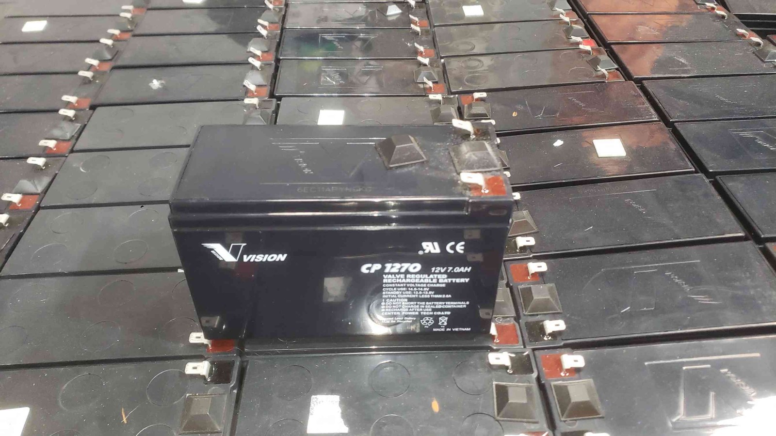 Vision 12V 7.0AH Valve Regulated Rechargeable Battery CP 1270 (SKU: 112429)