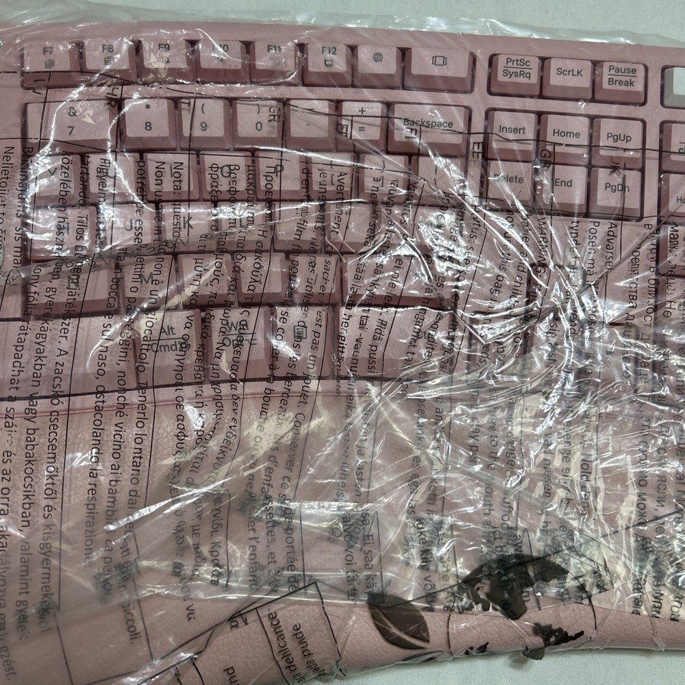 Meetion Ergonomic Wireless Keyboard Pink