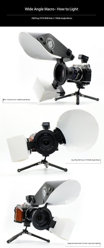 Guage 6Pcs Macro Flash Diffuser Softbox Reflector Kit for Godox MF12 Flash Light