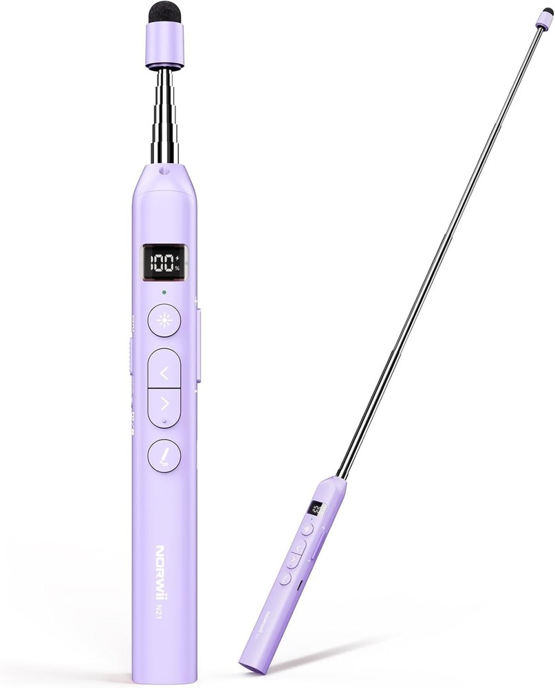 Wireless Presentation Remote Clicker with Touch Screen Stylus Pen and Telesco...